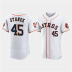 Houston Astros #45 Ryne Stanek White Fedasgoge 60th Anniversary Flex Base Stitched Jersey