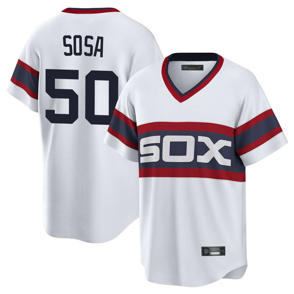 Chicago White Sox #50 Lenyn Sosa Player White Fedasgoge T-shirt Home Game Stitched Jerseys