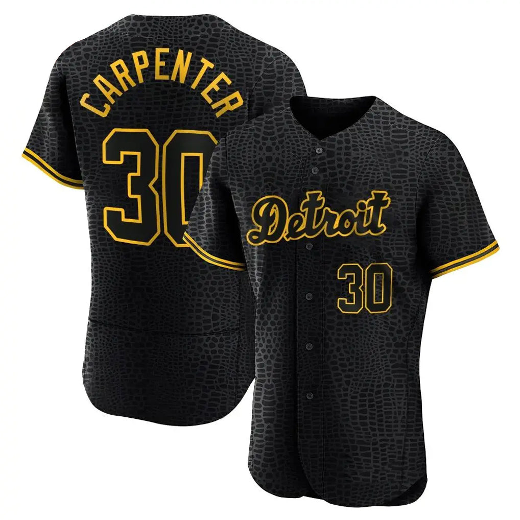 Detroit Tigers #30 Kerry Carpenter Player Black Fedasgoge Snake Skin City Limited Elite Home Stitched Jerseys