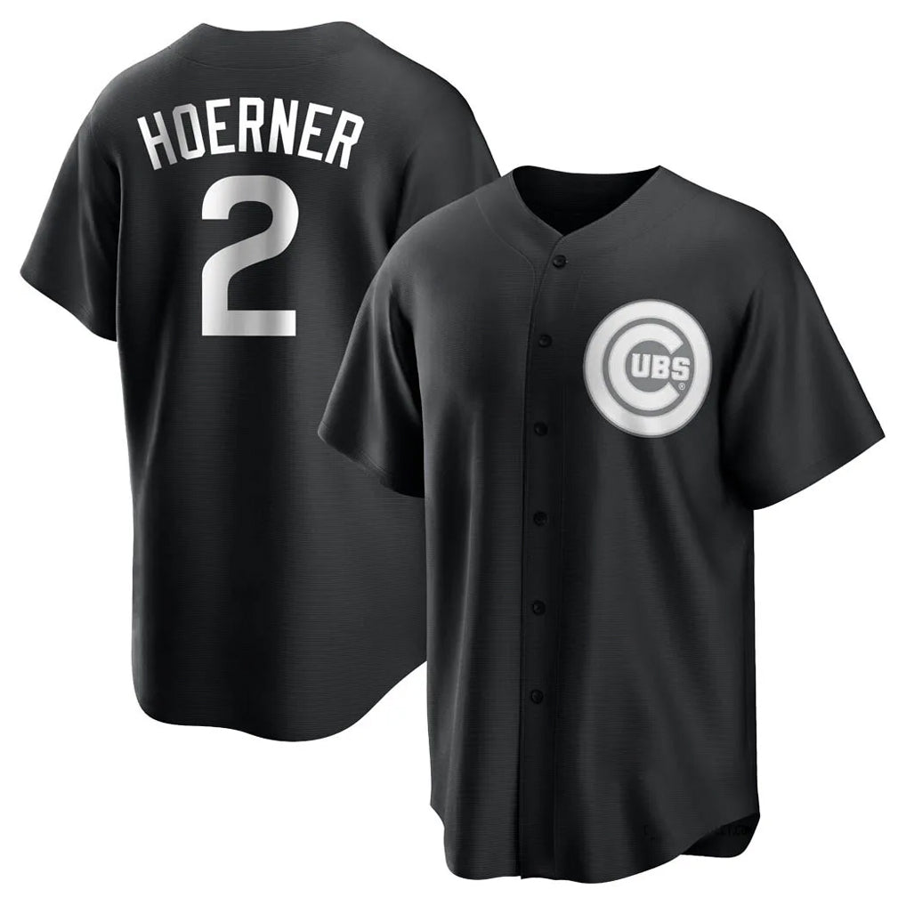 Chicago Cubs #2 Nico Hoerner Player Black Fedasgoge Game Stitched Jerseys
