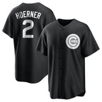 Chicago Cubs #2 Nico Hoerner Player Black Fedasgoge Game Stitched Jerseys