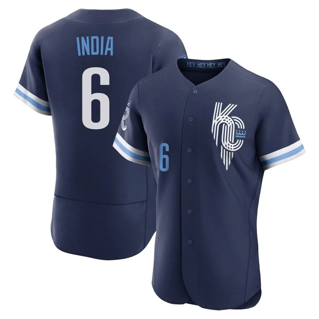 Kansas City Royals #6 Jonathan India Player Navy Fedasgoge City Connect Limited Elite Home Stitched Jerseys