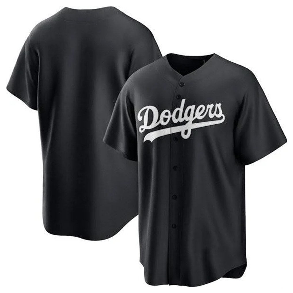 Los Angeles Dodgers Blank Player Black Fedasgoge Pitch Fashion T-shirt Stitched Jerseys