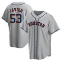 Houston Astros #53 Cristian Javier Player Gray Fedasgoge Home Game Stitched Jerseys