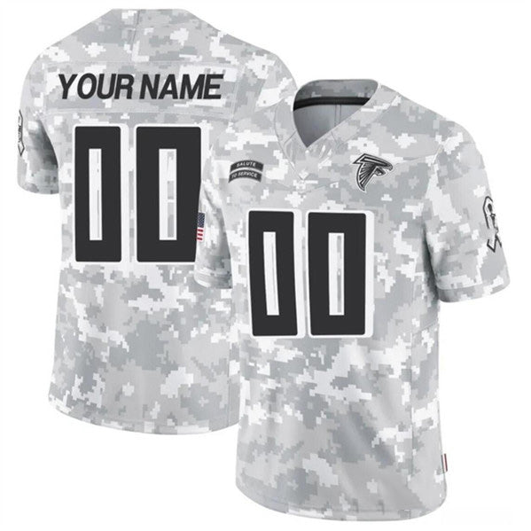 Custom A.Falcons Active Player 2024 F.U.S.E Arctic Camo Fedasgoge Salute to Service Limited Stitched Jersey