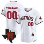 Custom Houston Astros Mexico Texas Patch Vapor Premier Limited Jersey V3 ¨C White Fedasgoge