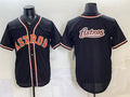 Houston Astros Team Big Logo 2026 Fashion Replica Black Fedasgoge Out Stitched Jersey