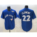 Toronto Blue Jays #22 Ernie Clement Blue Fedasgoge 2025 World Series Cool Base Stitched Jersey