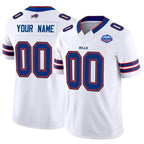 Custom B.Bills Active Player White Fedasgoge 2025 F.U.S.E. With Farewell Patch Vapor Untouchable Limited Stitched Jersey