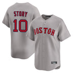 Boston Red Sox #10 Trevor Story Player Gray Fedasgoge Road Limited Home Game Stitched Jerseys1