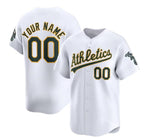Custom Oakland Athletics Active Player White Fedasgoge Home Limited Stitched Jersey