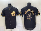 Chicago Cubs #4 Pete Crow-Armstrong Black Gold Fedasgoge 150th Anniversary Patch Stitched Jersey