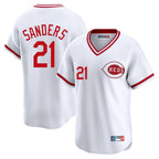 Cincinnati Reds #21 Hunter Greene Player White Fedasgoge Cooperstown Collection Limited T-shirt Home Stitched Jerseys