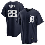 Detroit Tigers #28 Javier Baez Player Navy Fedasgoge Game Home Stitched Jerseys