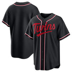 Minnesota Twins Blank Black Fedasgoge Out Stitched Jersey