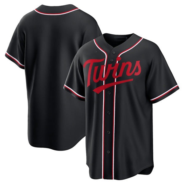 Minnesota Twins Blank Black Fedasgoge Out Stitched Jersey