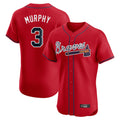 Atlanta Braves #3 Dale Murphy Player Red Fedasgoge Limited Elite Home Game Stitched Jerseys