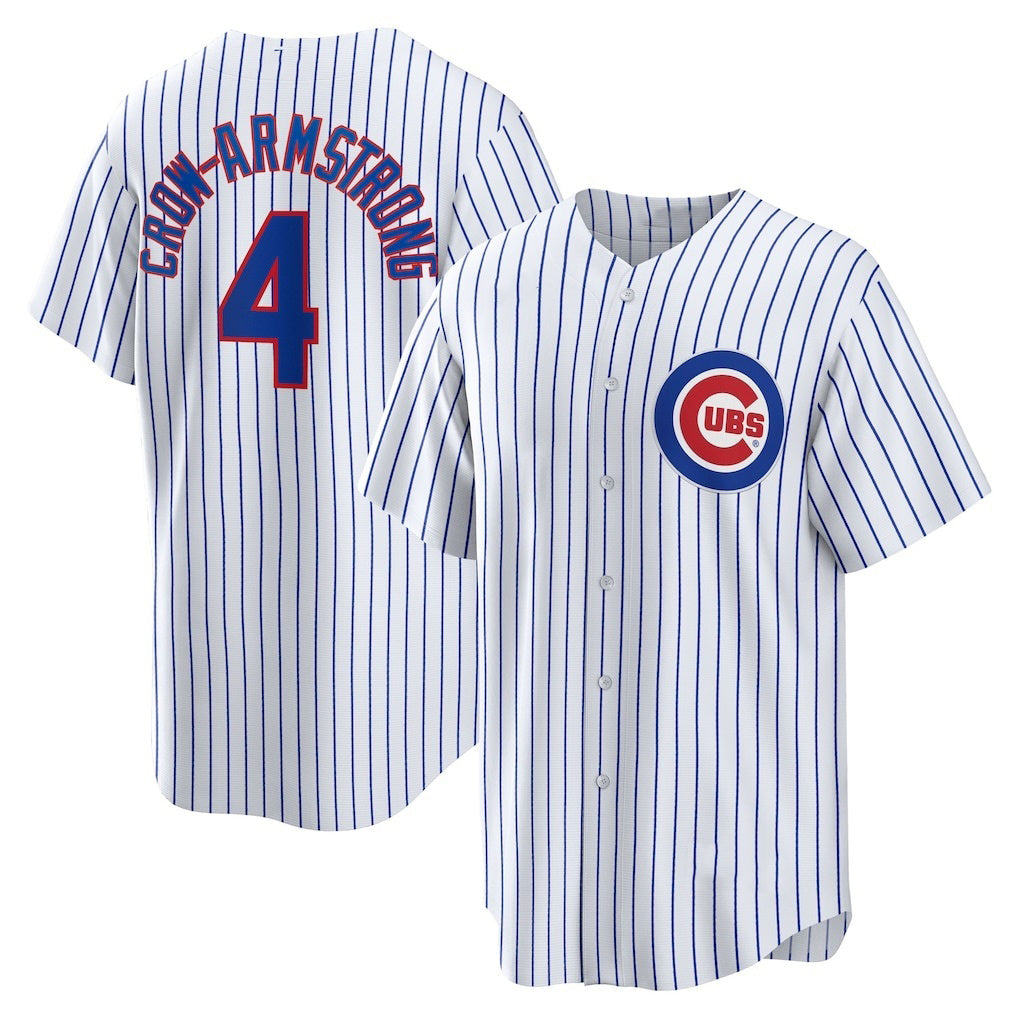 Chicago Cubs #4 Pete Crow-Armstrong White Fedasgoge Home Replica Jersey