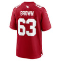 A.Cardinals #63 Evan Brown Cardinal Fedasgoge Team Game Jersey