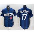 Detroit Tigers #17 Parker Meadows Number Navy Fedasgoge 2024 City Connect Cool Base Limited Stitched Jersey