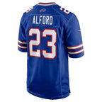 B.Bills #23 Dee Alford Royal Fedasgoge Team Game Jersey