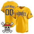 Custom San Diego Padres x One Piece Gold Fedasgoge Vapor Premier Limited Jersey - Stitched