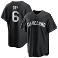 Cleveland Guardians #6 David Fry Player Black Fedasgoge Home Game Stitched Jerseys