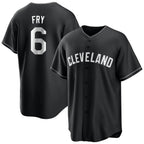 Cleveland Guardians #6 David Fry Player Black Fedasgoge Home Game Stitched Jerseys