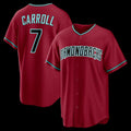 Arizona Diamondbacks #7 Corbin Carroll Crimson Fedasgoge Alternate 2 Replica Jersey