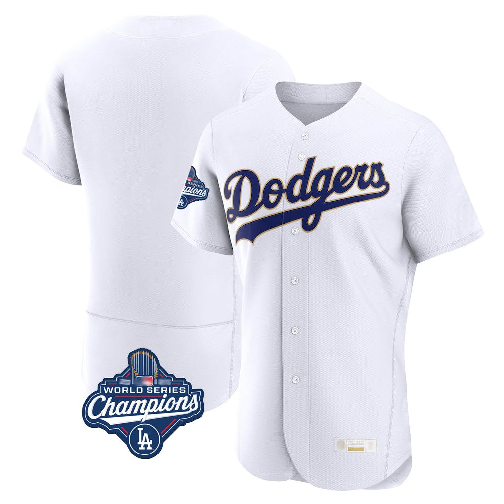 Los Angeles Dodgers Blank Player Gold White Fedasgoge 2026 Collection Stadium Limited Elite World Series Meet Stitched Jerseys