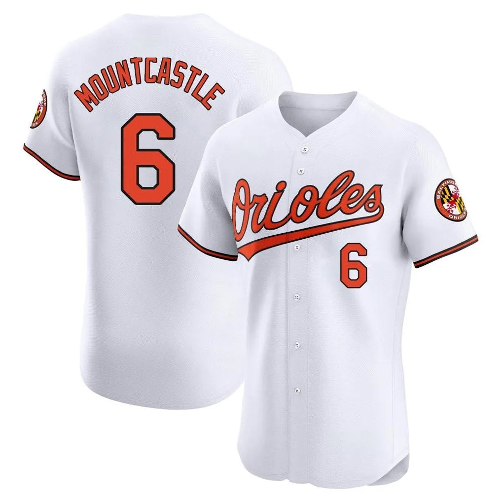 Baltimore Orioles #6 Ryan Mountcastle Player White Fedasgoge Limited Elite Home Game Stitched Jerseys