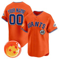 Custom San Francisco Giants x Dragon Ball Orange Fedasgoge Vapor Premier Limited Jersey - All Stitched