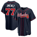 Atlanta Braves #77 Joe Jimenez Player Navy Fedasgoge Home Game Stitched Jerseys