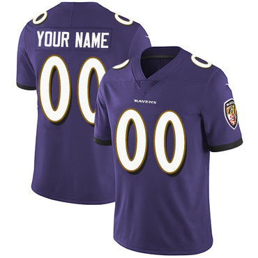 Custom B.Ravens Purple Fedasgoge Vapor Untouchable Player Limited Jersey