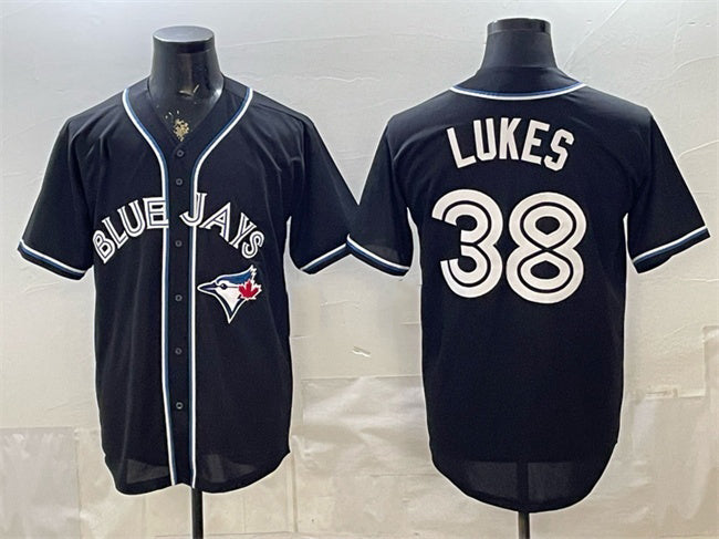 Toronto Blue Jays #38 Nathan Lukes 2026 Fashion Replica Black Fedasgoge Out Stitched Jersey