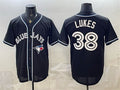 Toronto Blue Jays #38 Nathan Lukes 2026 Fashion Replica Black Fedasgoge Out Stitched Jersey