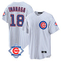 Chicago Cubs #18 Shota Imanaga Player White Fedasgoge 150th Anniversary Home Game Stitched Jerseys