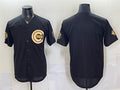 Chicago Cubs Blank Black Gold Fedasgoge 150th Anniversary Patch Stitched Jersey