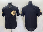 Chicago Cubs Blank Black Gold Fedasgoge 150th Anniversary Patch Stitched Jersey
