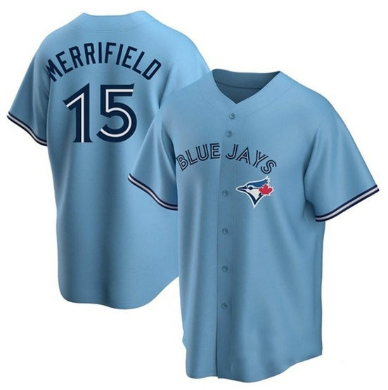 Toronto Blue Jays #15 Whit Merrifield Light Blue Fedasgoge Stitched Cool Base Jersey