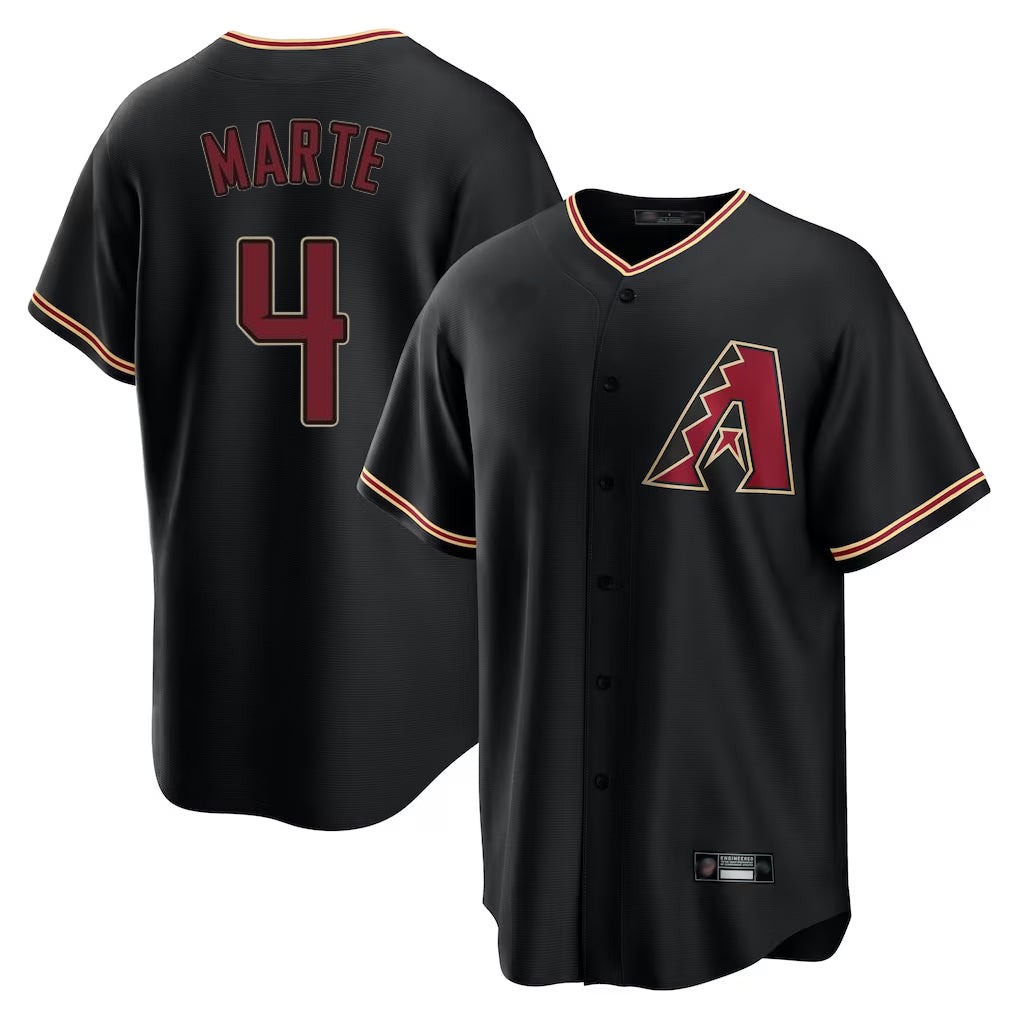 Arizona Diamondbacks #4 Ketel Marte Player Black Fedasgoge Limited Home Stitched Jerseys