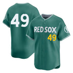 Boston Red Sox #49 Tim Wakefield Player Green Fedasgoge City Connect Limited Home Game Stitched Jerseys1