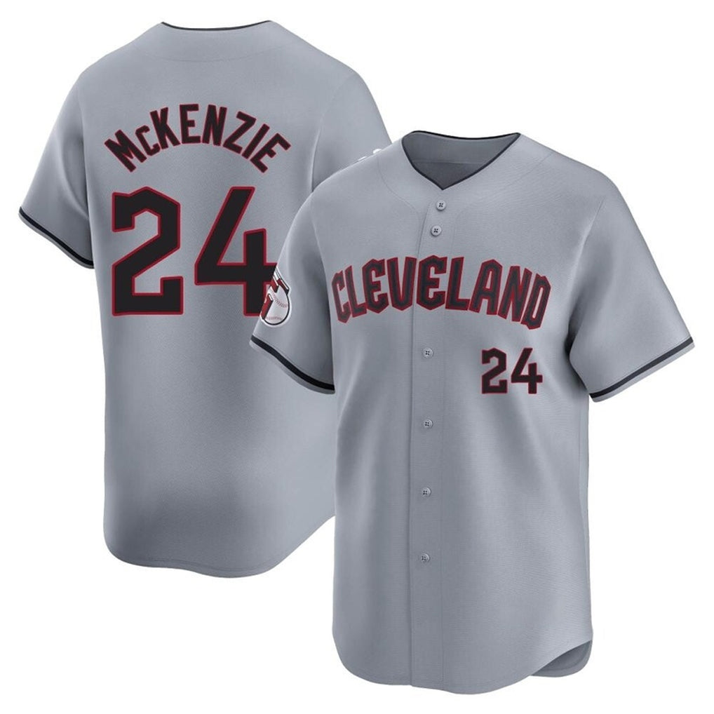 Cleveland Guardians #24 Triston McKenzie Player Gray Fedasgoge Road Limited Home Stitched Jerseys