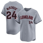 Cleveland Guardians #24 Triston McKenzie Player Gray Fedasgoge Road Limited Home Stitched Jerseys