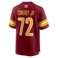 W.Commanders #72 Josh Conerly Jr. Burgundy Fedasgoge 2025 Draft First Round Pick Game Jersey