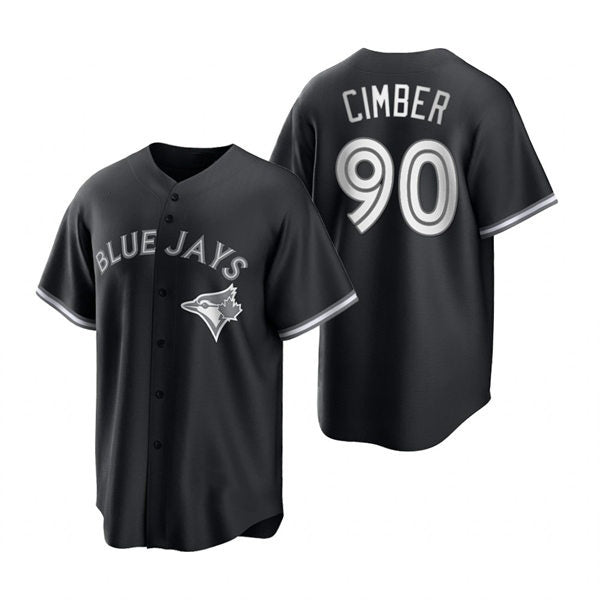 Toronto Blue Jays #90 Adam Cimber Black White Fedasgoge Collection Jersey