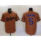 Los Angeles Dodgers #5 Freddie Freeman Olive Fedasgoge Cool Base Limited Stitched Jersey