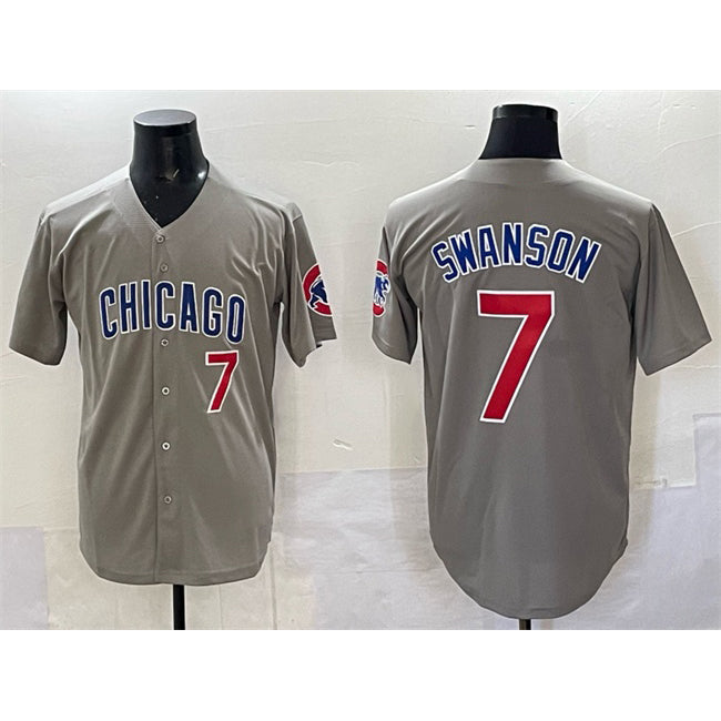 Chicago Cubs #7 Dansby Swanson Gray Fedasgoge Limited Stitched Jersey