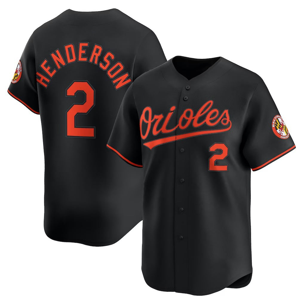 Baltimore Orioles #2 Gunnar Henderson Black Fedasgoge Alternate Limited Player Jersey