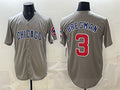 Chicago Cubs #3 Alex Bregman Grey Fedasgoge Limited Stitched Jersey